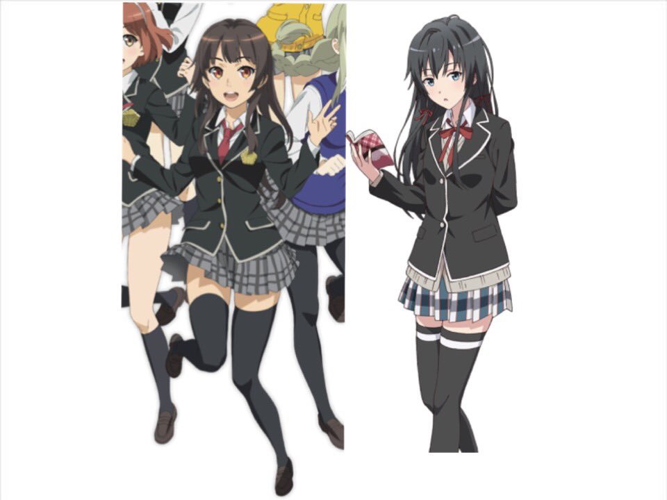 時雨つばき Na Twitterze スクストの五稜館学園と俺ガイルの総武高校の制服がそっくりだと聞いて