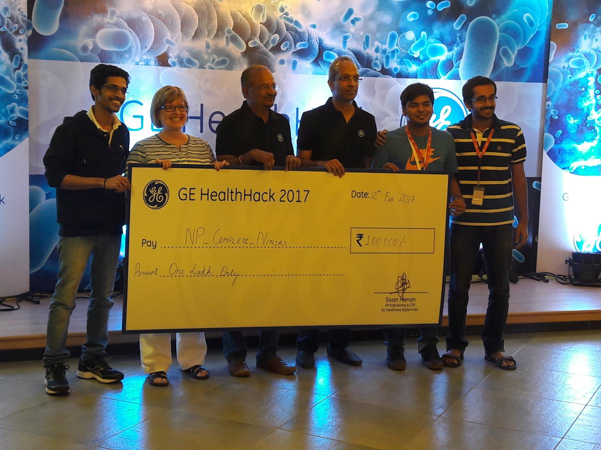 arijitdeb01's tweet photo. Kudos to the winners..!! #hackathon @generalelectric #GEHealthHack @GEHealthcare @GEHealthIndia #mydayatge https://t.co/wicoVjxOyQ
