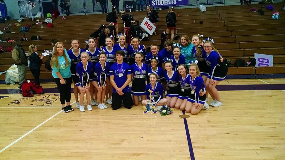 BaldwinHS_Cheer's tweet photo. Ended the competitive cheer season with a boom.-literally tho the end of the music was a boom. Our team took home the superior award! https://t.co/QzpfldJ3Ww