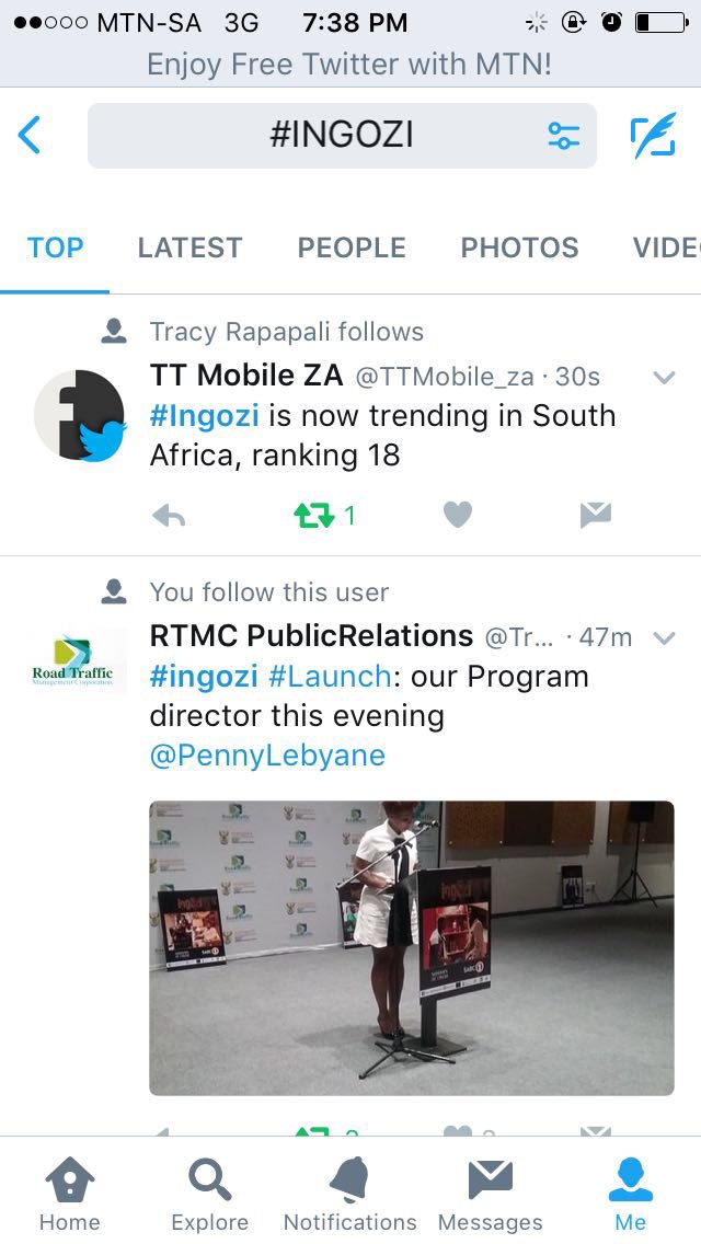 TrafficRTMC's tweet photo. #Ingozi is trending already .#RoadSafety @DoTransport @DipuoPeters @PennyLebyane https://t.co/GjWzwTC1jo