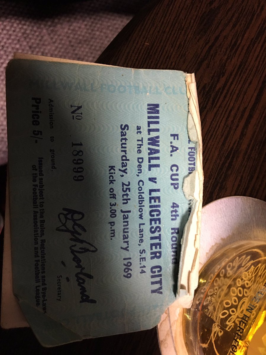 My Grandad's got a ticket for Millwall v Leicester recon it still valid <a href="/MillwallFC/">Millwall FC</a> @Official__MSC #millwall #freebe