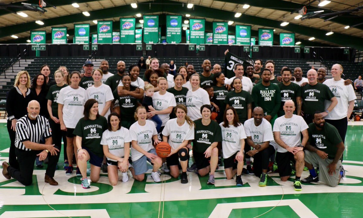 GoJaspers's tweet photo. Thanks to all the #ManhattanMBB & @Manhattan_WBB Alumni that came out to play today! #JasperNation https://t.co/JQh2Xp69si
