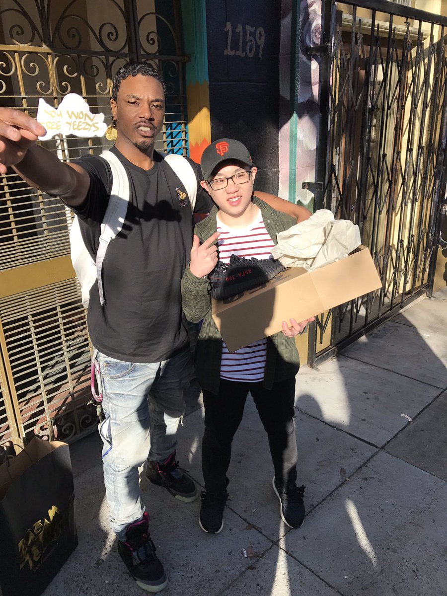 dreamteamsf's tweet photo. And thy winner is this kid for our first free Yeezy give away. Stayed tuned until next time. #dreamteamsf #shopatdreamteamsf https://t.co/eTbaNheyNd