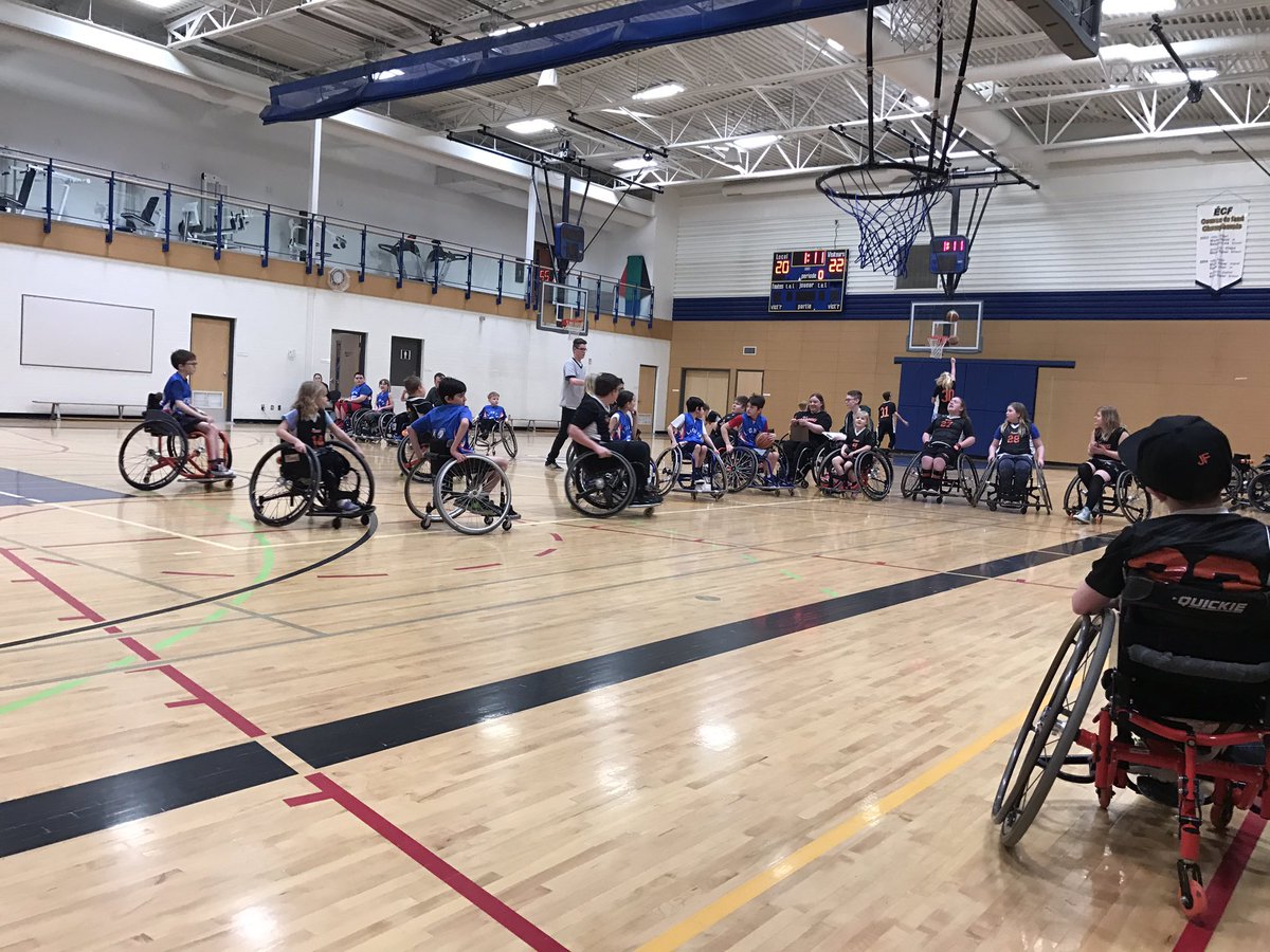 skwcsports's tweet photo. Great to see all of these kids playing #wheelchairbasketball at the NRG Mini tournament in Saskatoon @WCBballCanada https://t.co/BOOsSRHEuh