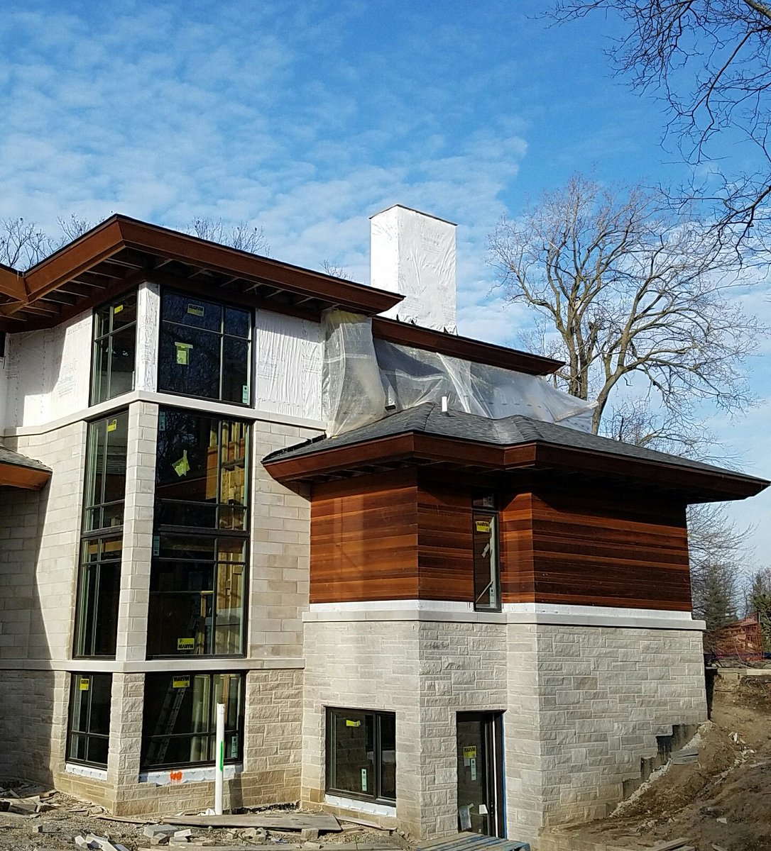 carcdesigngroup's tweet photo. Beautiful Cedar siding installed and ready for final coat. # construction coming along nicely. C-arc Design Group https://t.co/vTyrD54mzr