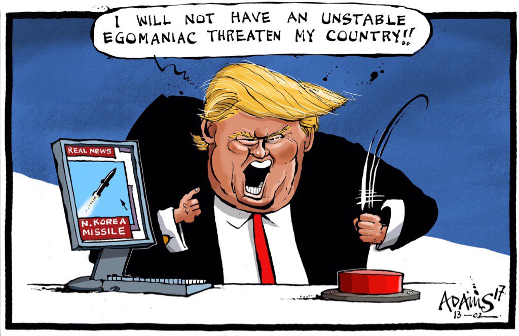 Image result for trump north korea cartoon