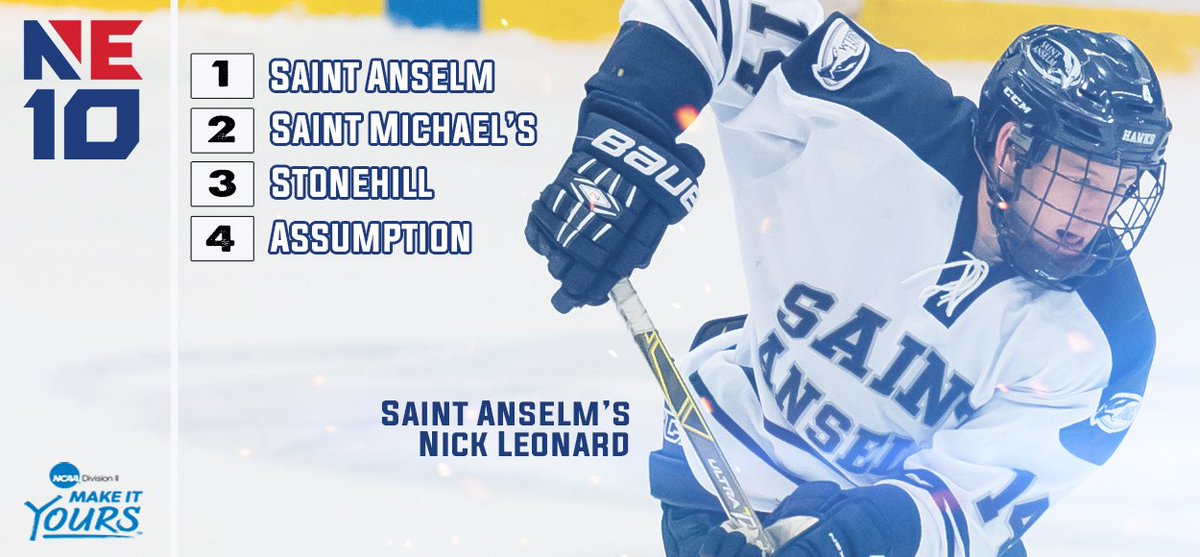 TheNortheast10's tweet photo. BREAKING: @STAHawks earn top seed in upcoming NE10 Ice Hockey Championship | https://t.co/mSAAwgzDZ2

#NE10EMBRACE https://t.co/LEDAJpkPW2