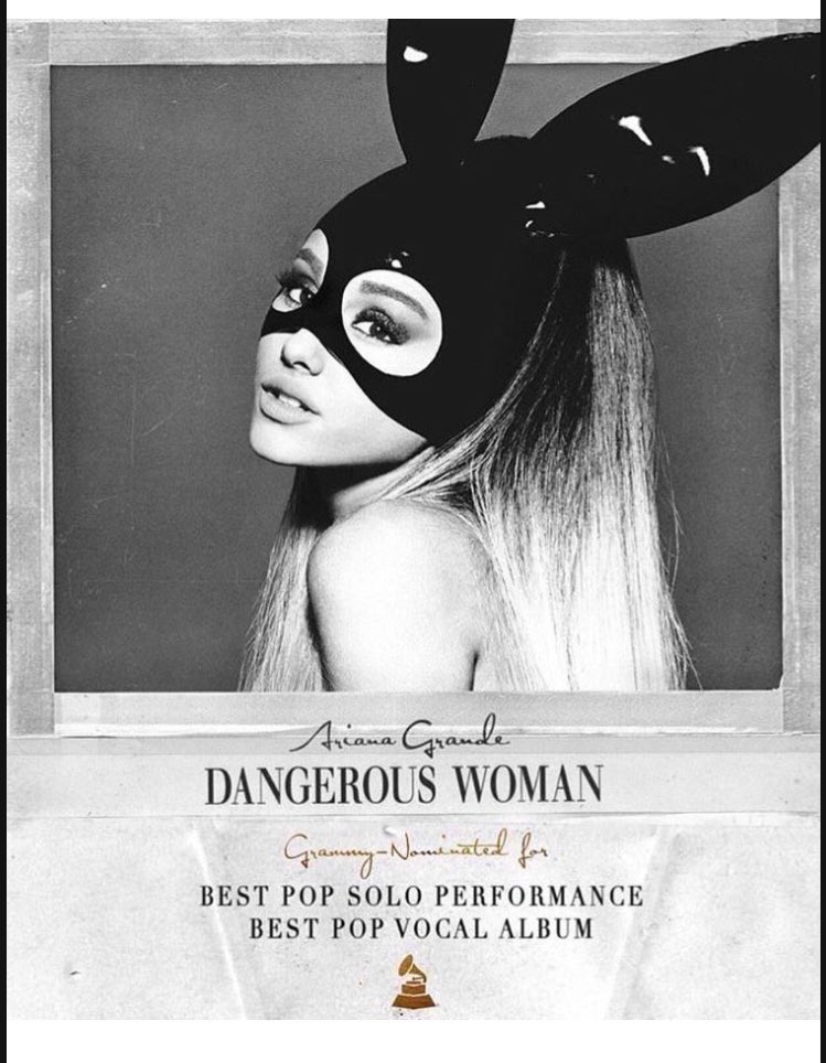 DW_Tour_NL's tweet photo. Ari is genomineerd voor twee grammy's! Hopelijk wint ze er een, wat denken jullie? 💜 #GRAMMYs https://t.co/3z22sxhvTR