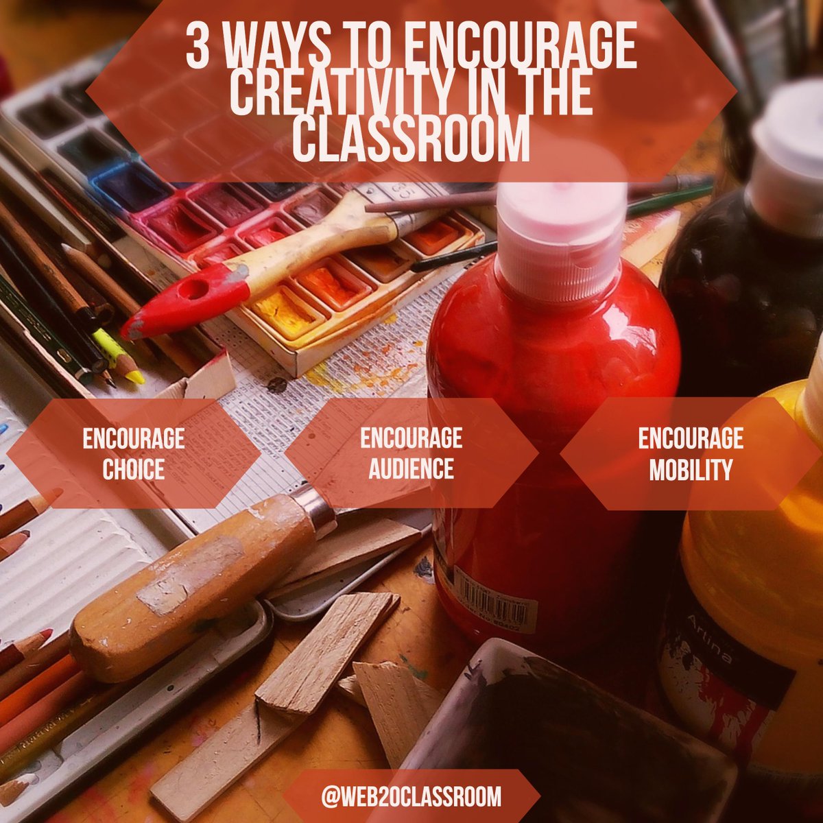 web20classroom's tweet photo. 3 Easy Ways To Encourage Creativity In The Classroom: https://t.co/eUDTha5vux #edchat #edtech https://t.co/2bTN3AQ752