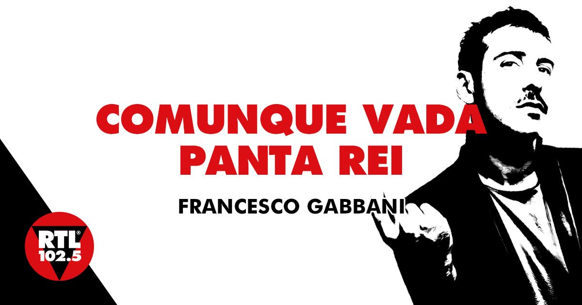 rtl1025's tweet photo. Comunque vada... Panta Rei #12febbraio #Gabbani #sanremo2017 #èTempoDiSanremo #occidentaliskarma https://t.co/Zg3Jwklwy5