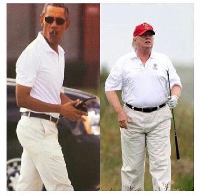 44DidItBetter's tweet photo. Khakis. Casual Friday. Golf. #barackdiditbetter https://t.co/8pJdQ63qum