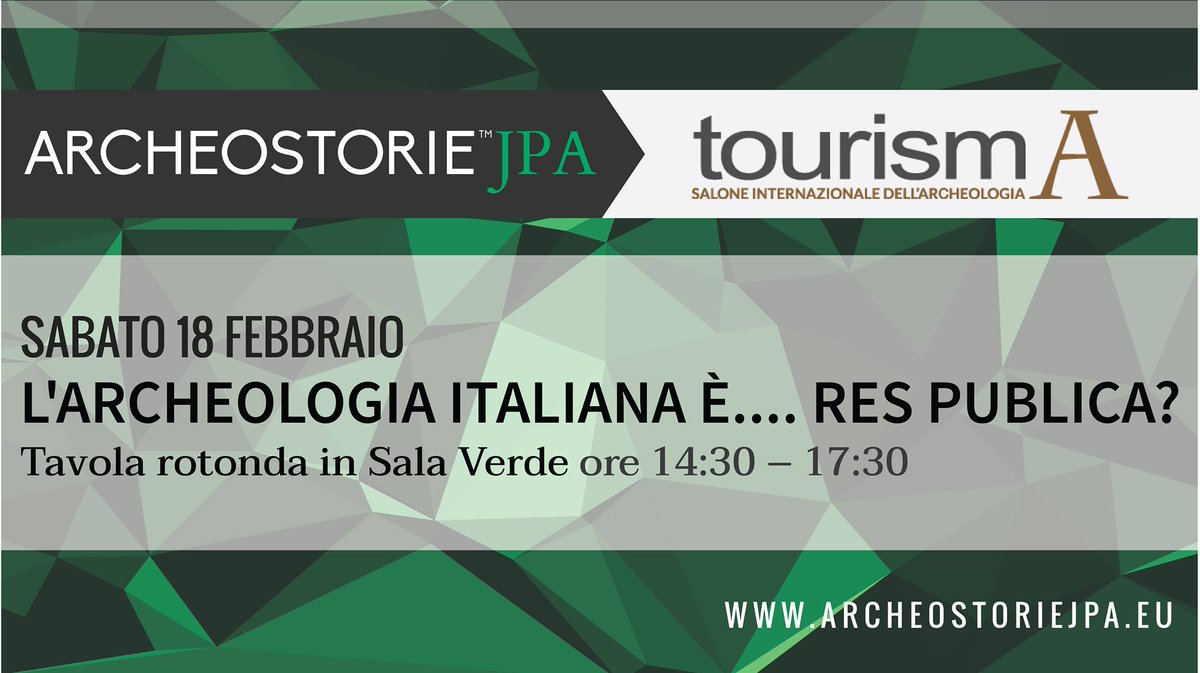 L'archeologia italiana è.. res pubblica? Il nostro Journal, il nostro evento a #tourisma2017 le nostre idee! #SaveTheDate Iscrivetevi!