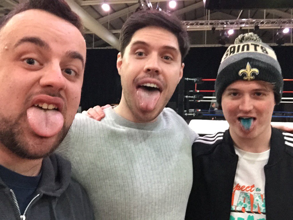 OnlyLeeArnold's tweet photo. Absolute legends and helping point out that @Jack_TheJobber has got slushy tongue 😂@AdamTheBlampied youre awesome 😊 https://t.co/95YXGplO74