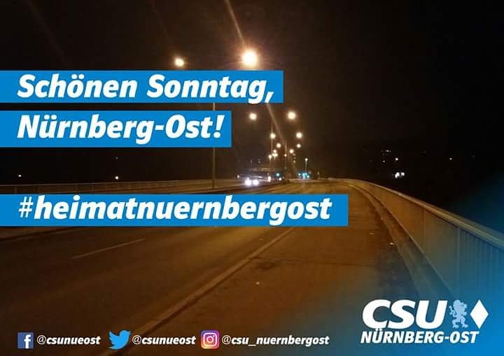 csunueost's tweet photo. #wochenende #heimatnuernbergost #csu #sonntag #nuernberg #nürnberg #nuremberg https://t.co/iKCP0pHeAi