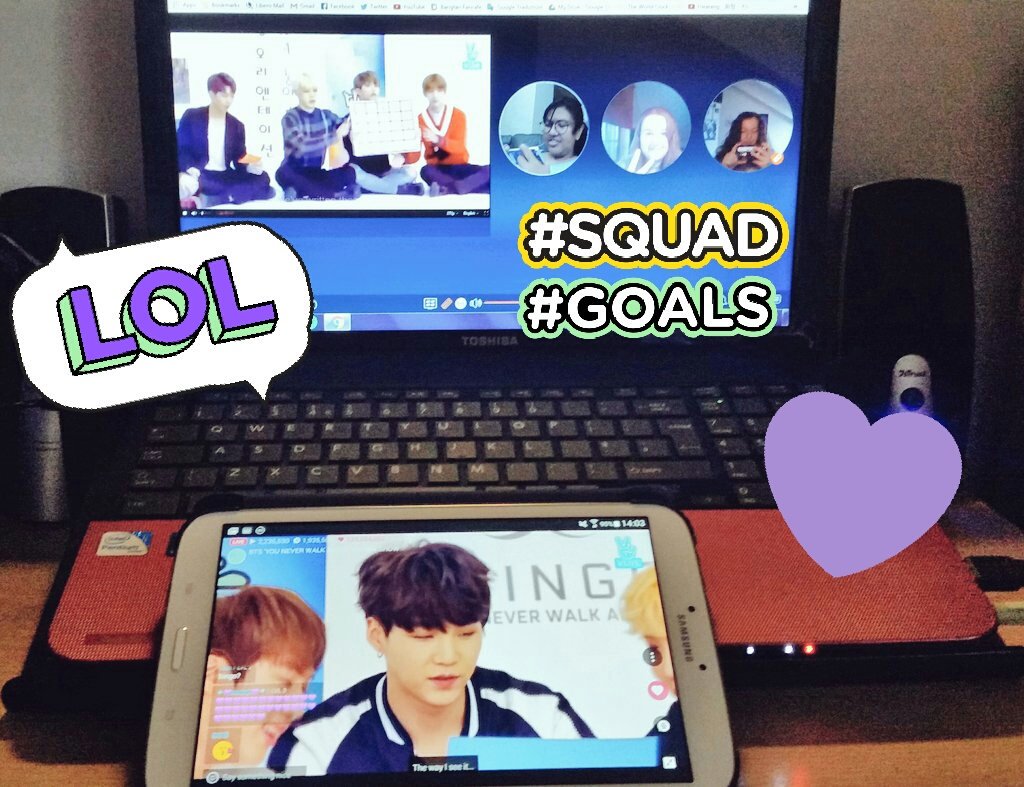 SaraHasAMission's tweet photo. #Multitasking ㅋㅋㅋ #YouNeverWalkAlone💜 #You_never_walk_alone💜 #BTS #방탄소년단 #ARMY #IARMY #I_ARMY https://t.co/54kJllfYtF