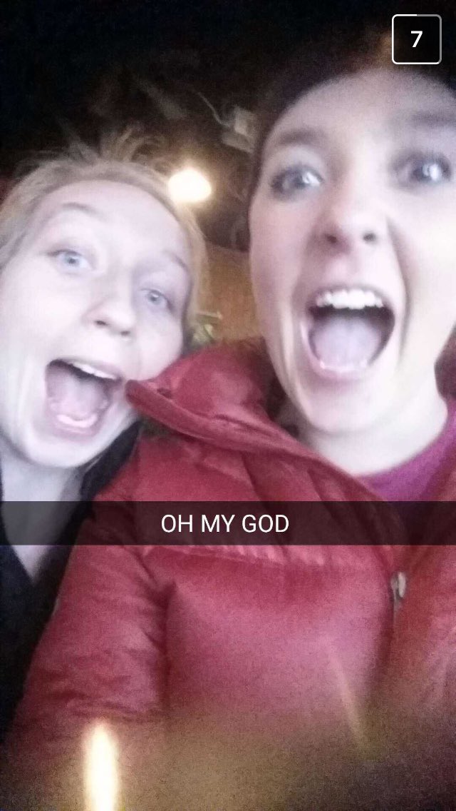 SamanthaF_Woody's tweet photo. My two best friends' reactions to my engagement #PerfectTrifecta https://t.co/p4aW2qiK5z