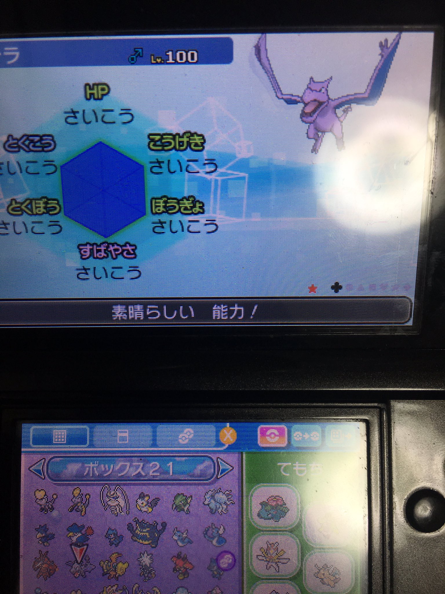 もんみゃん ポケモン フォロワー400人記念 プテラプレゼント 人気か分からないけど プテラ色違い６ｖ陽気 努力値攻撃 素早さ メガ石付き 参加方法この垢をフォロー Rt ポケモン配布 ポケモンサンムーン ポケモン抽選 ポケモン