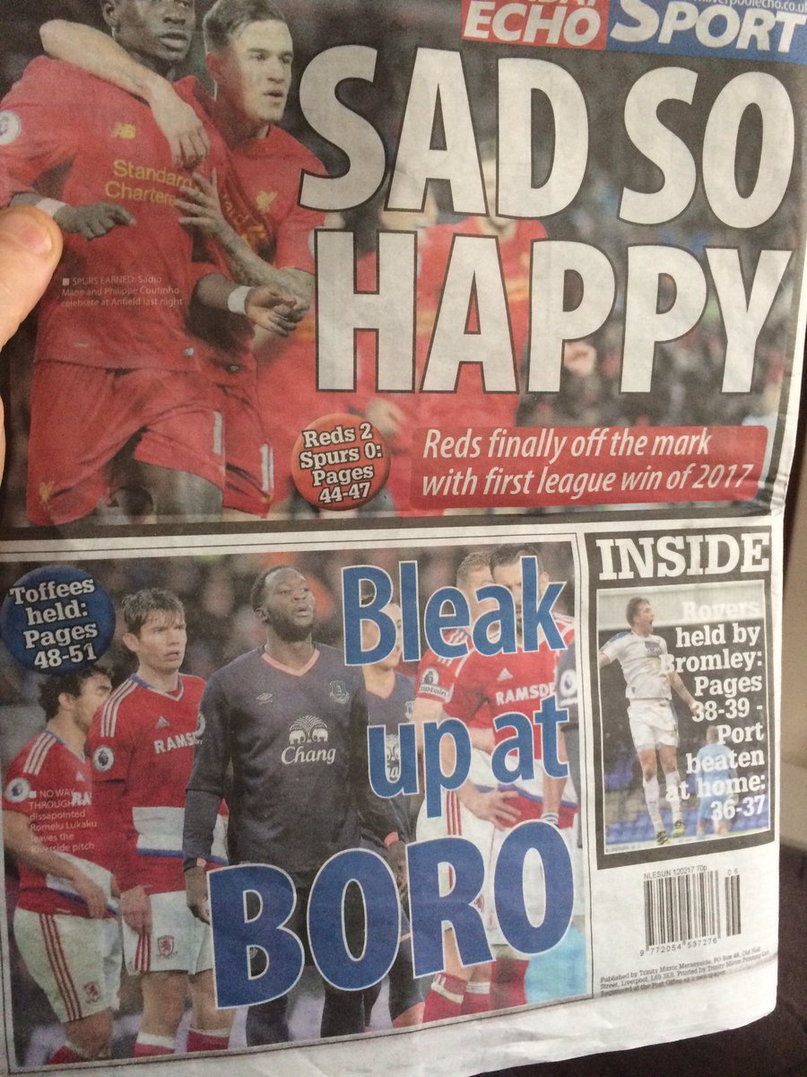 B2KOP's tweet photo. Love the back page of the #livecho today https://t.co/1vXIh4RS5x
