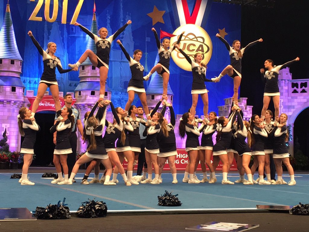 UCAupdates's tweet photo. St. Joseph By The Sea's DII Super Varsity had high energy and a super fun cheer section! #UCAnationals https://t.co/WQSViIqYs0