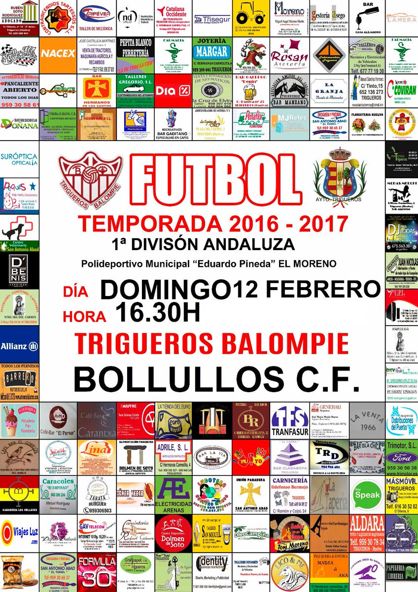 Vamos!!!!
<a href="/triguerosbalomp/">triguerosbalompie</a>  Vs <a href="/Bollullos_CF/">Bollullos C.F.</a> 
Hoy es nuestro dia!!!!
Go!!!!!!