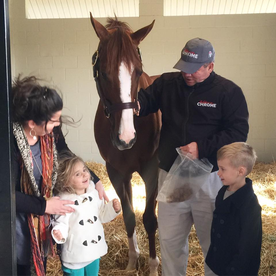 flattened_ears's tweet photo. Just love this picture of California Chrome with his fans @TaylorMade. Such a gorgeous boy
#alegendisborn #GoChromego https://t.co/wT0rw7JOzd