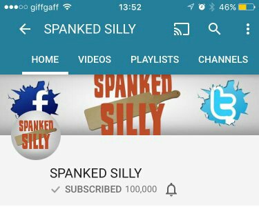 SpankedSilly's tweet photo. Over 100,000 subscribers thank you guys so much I love every single one of you https://t.co/4gYWn4xpb0