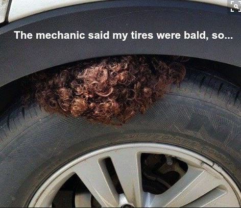 BaldGuyz's tweet image. When some people choose to be their own mechanic #Humor #BaldHumor #Mechanic #DIY #CarHumor #BaldGuyz #MyUniversalVIP