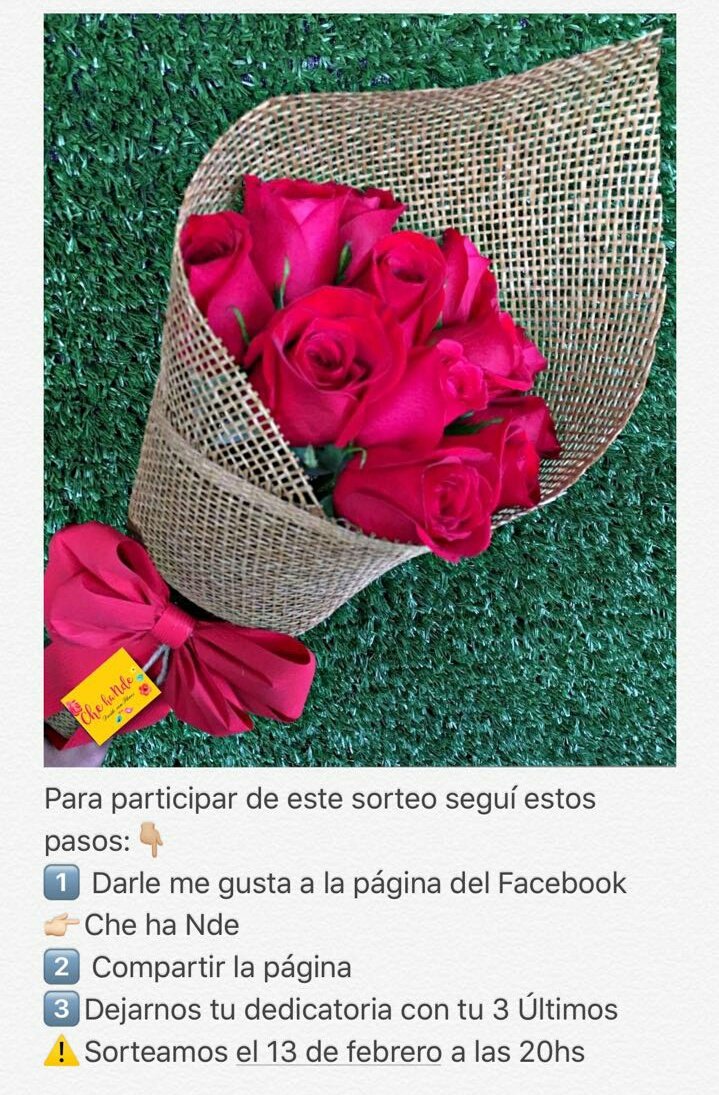 CheyNde's tweet photo. 📣Acuérdense, mañana las #20hrs🕗  Sorteamos #1Ramo🌷 por nuestro #primeraño 
⚠⏳aún tenes tiempo, solo seguí los 3 pasitos y ya!
#sorteo https://t.co/CBMOSoR2BO
