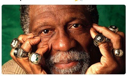 Happy birthday to the ledgen 11 times NBA champion BILL RUSSELL!! 