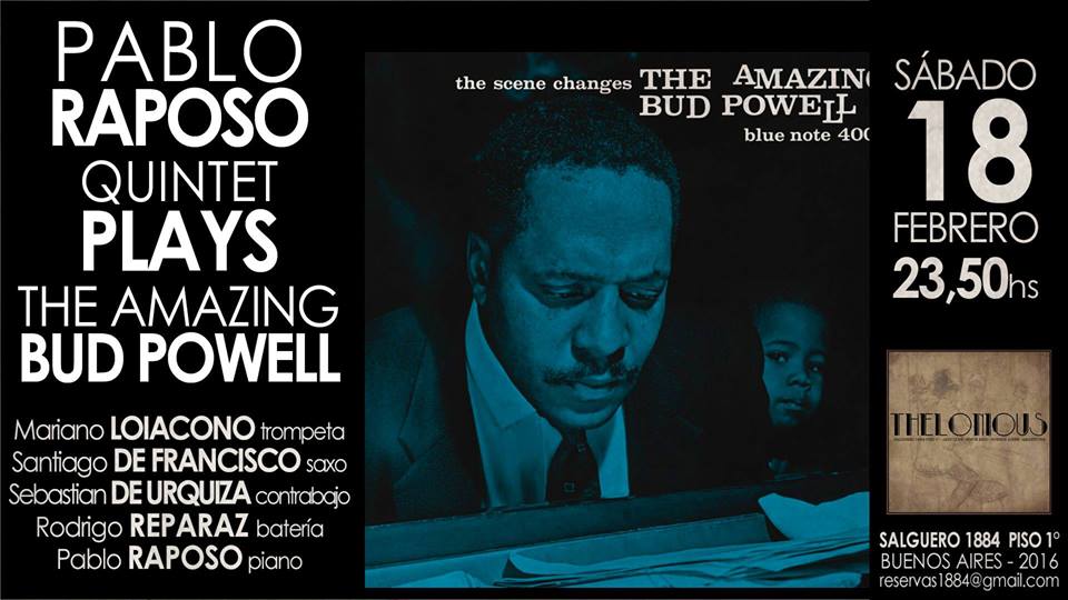 valett2013's tweet photo. Allá vamos! sábado 18, #BudPowell con el #quintet de #PabloRaposo @LMarianotrumpet #DeFrancisco #DeUrquiza #Reparaz. @milideu @romina_fuchs https://t.co/tkcyophBdK