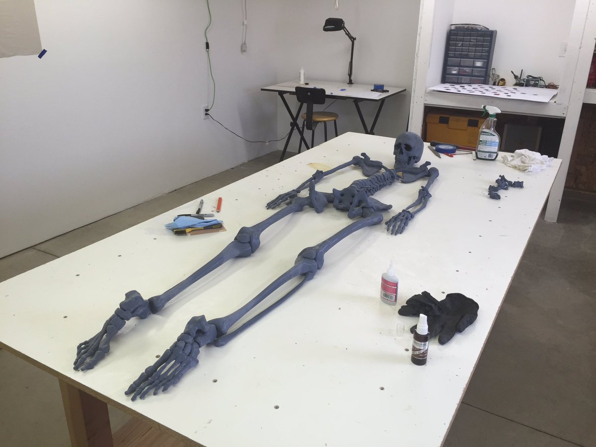 meshbomb1's tweet photo. Full-scale 3D printed artist's skeleton from MRIs CT CBCT EOS #additivism #additivist #3DPrinting #contemporaryart #artist #art #3dprint https://t.co/TBj99tc42D
