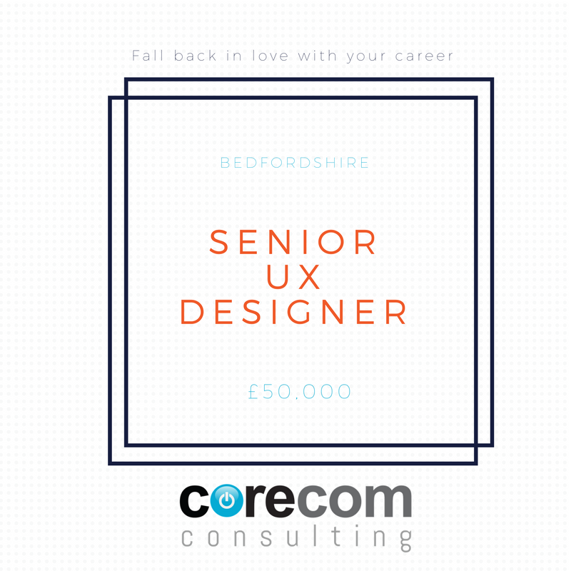 CorecomJobs's tweet photo. Senior #UX Developer / #Bedfordshire / £50K. What better way to fall back in love with your career? Apply here: https://t.co/cTZSdtG4GK https://t.co/PkRKy0kJly