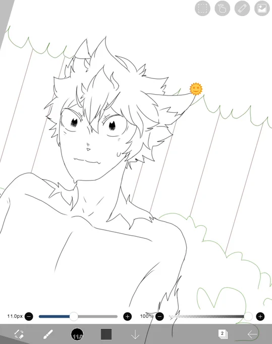 wolf Hina AU that's still a wip 🙄 this was weeks ago btw 
