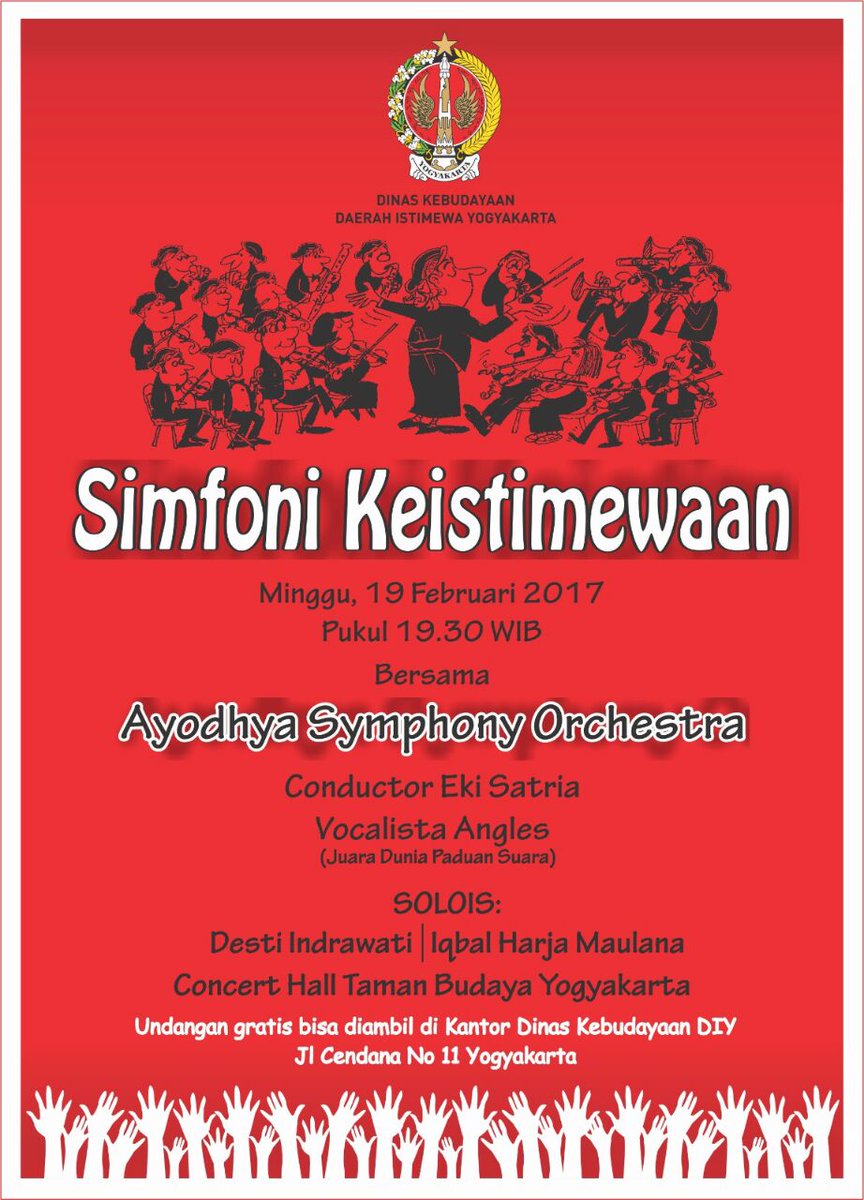 #Jogja: 19/2/17 19.30 Simfoni Keistimewaan di Concert Hall Taman Budaya | Free ~ <a href="/bambenx/">⊕</a>: