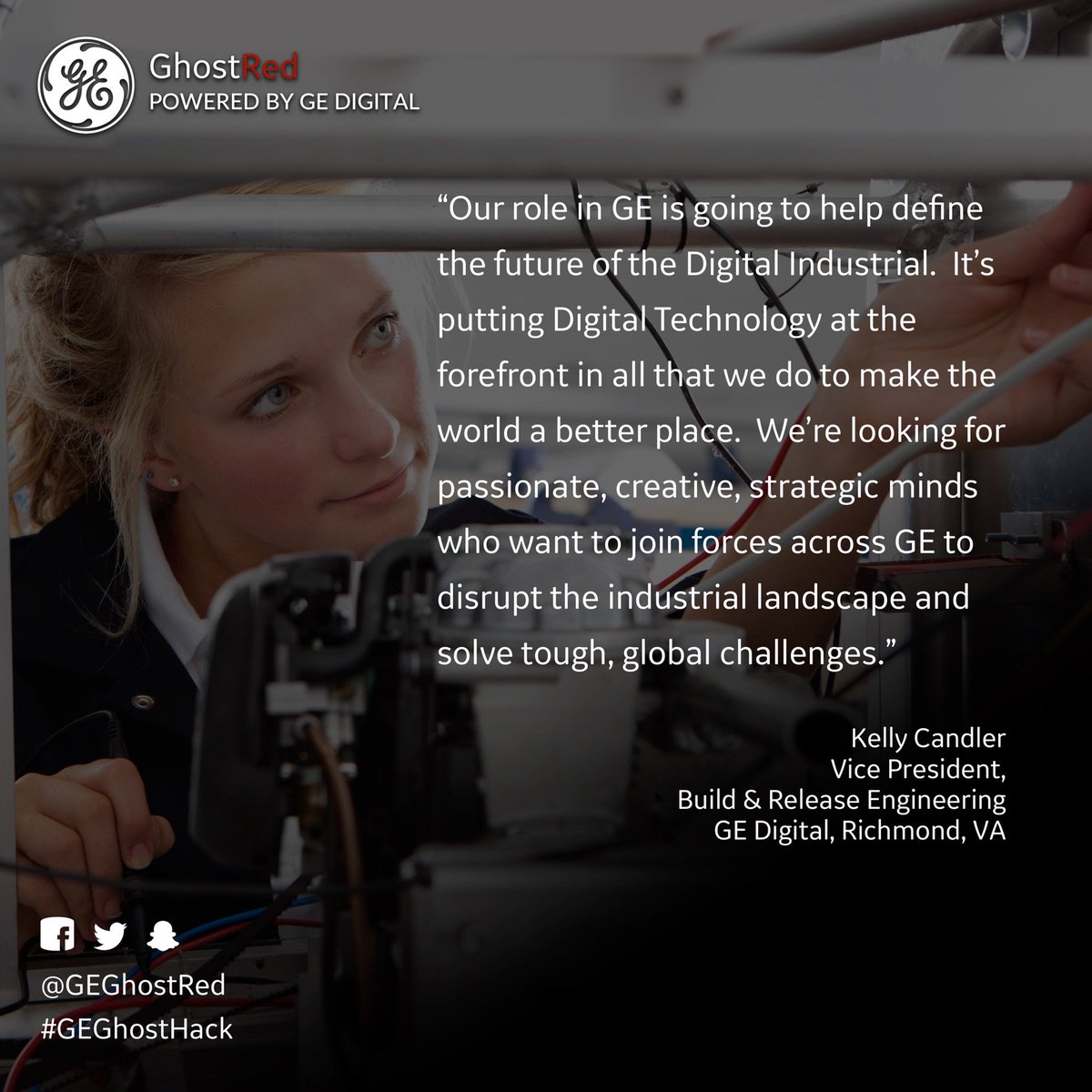 GEGhostRed's tweet photo. @kellycandler Thanks Kelly for sharing your thoughts with us! #geghosthack #gecareers https://t.co/5bph9IQxne