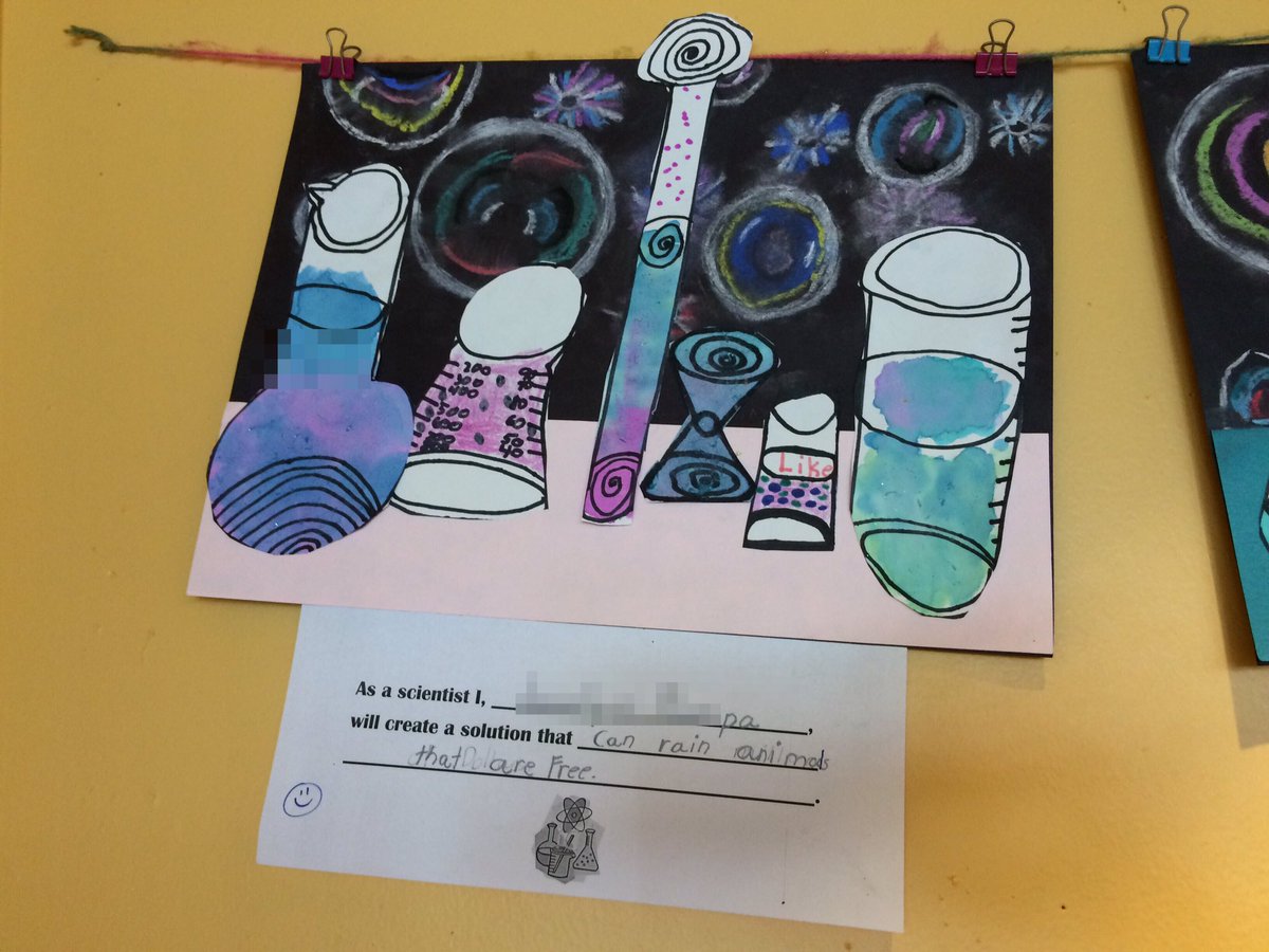 BlinnjaTheNinja's tweet photo. George Marks Elem represents Art and Scientific thinking. These are AWESOME! Welcome to Moe's! #vcscience @rjlucas28 @Jroseboom21 https://t.co/PtaZpEo1fO