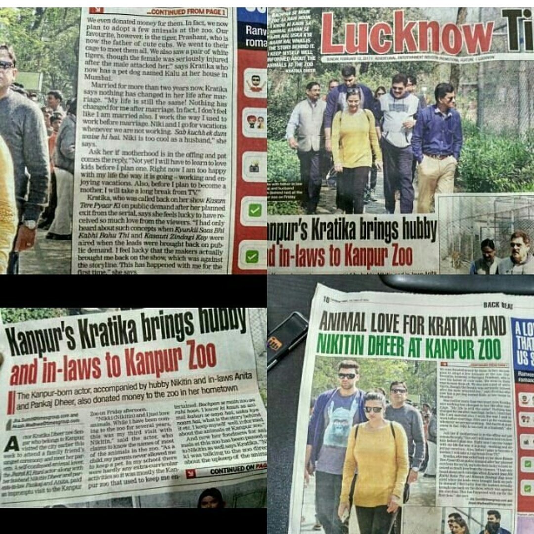 KDinspiresKDFW's tweet photo. Kanpur's @kratikaonly brings Hubby @nikitindheer n in laws to Kanpur Zoo.. https://t.co/ln4T3z7sT4