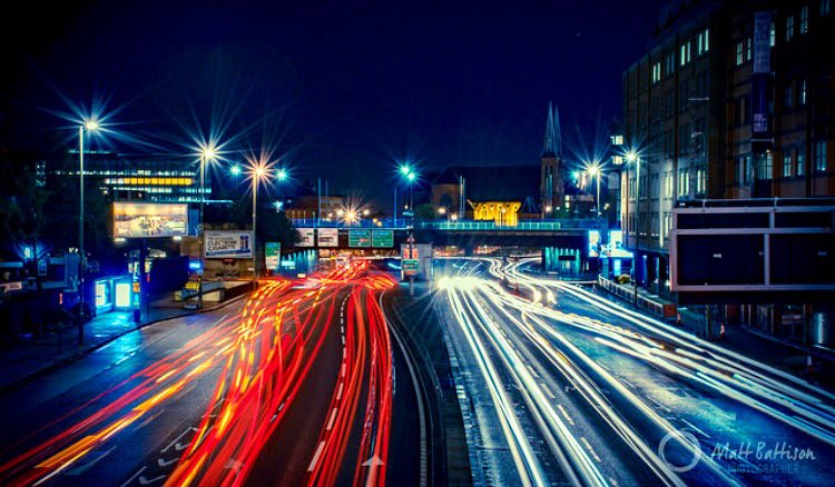 MrMattBatt's tweet photo. @capturebrum Rush Hour!  #birminghambynight https://t.co/rwOfRHLC7u
