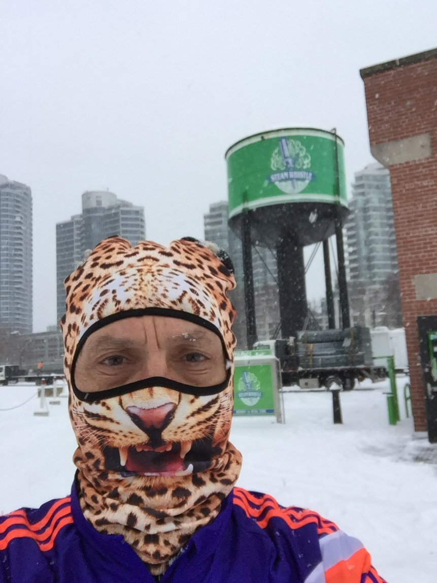 Snow leopard #runtobeer #achilles5k #steamwhistle