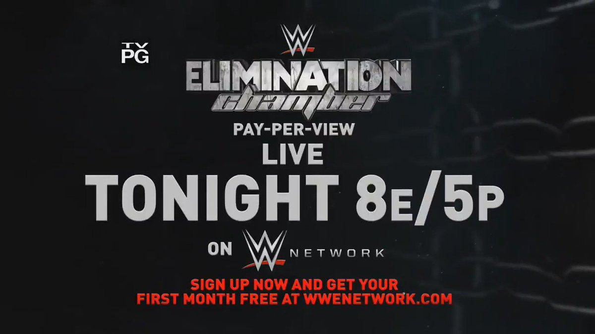 10 TONS of steel await the Champion TONIGHT at #EliminationChamber, only on !