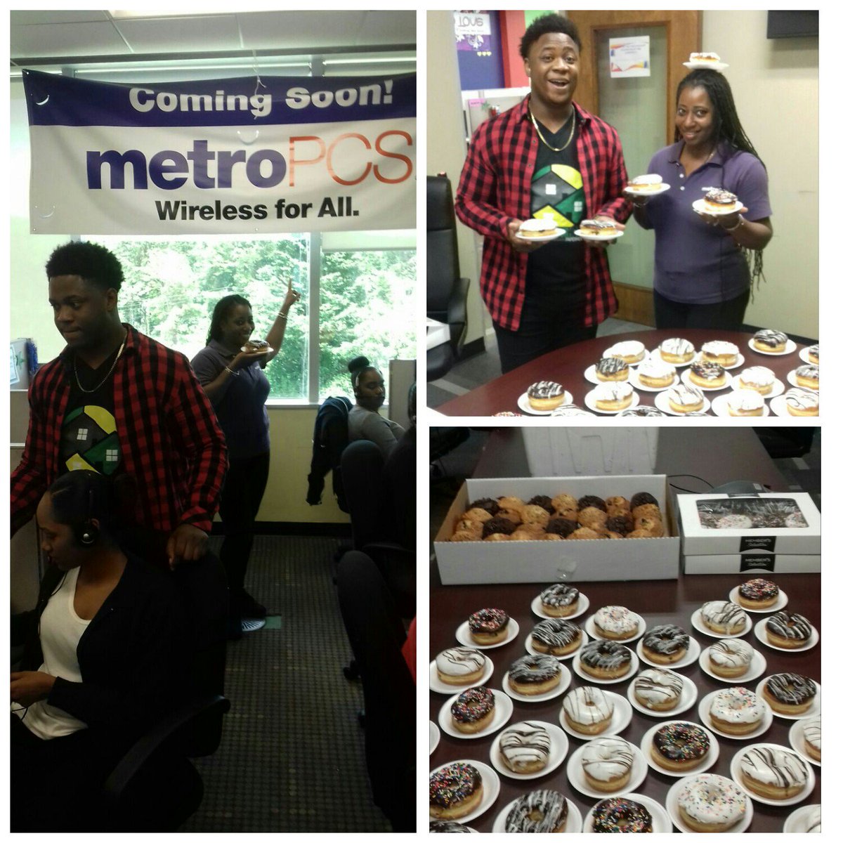 TrinidadMetro's tweet photo. Look at our Agents of the Year sharing on Brian's Team Sweet and Treat Day!!! #MetroTrini @Greg_MPCS @Norris_MPCS @BernardStLOUIS3 https://t.co/Q39QlG8YJU