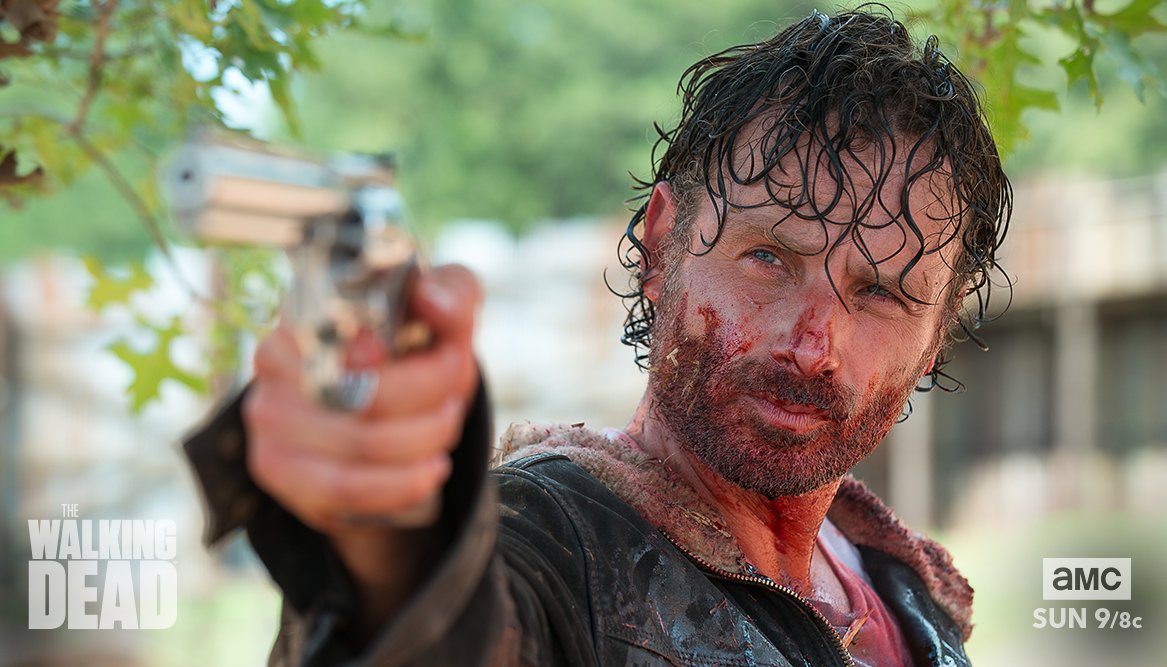 WalkingDead_AMC's tweet photo. Rick has been bruised and bloodied, but never broken. Watch him rise up when #TWD returns tonight. https://t.co/LuL43oPrez