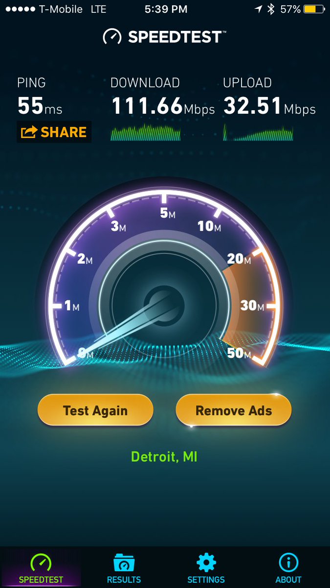 Tmo_Dmo's tweet photo. You wont see these speeds on any other carrier!! #tmobile #uncarrier https://t.co/Rx7NVIrqFq