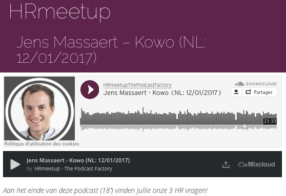 hrmeetup_org's tweet photo. Hrmeetup. New Podcast available NL 21'33: https://t.co/ml8jdVriQJ
@JensMassaert @kowoapp 
#ThePodcastFactory #Hrmeetup #Podcast #Carpooling https://t.co/QlwEIfsVbk