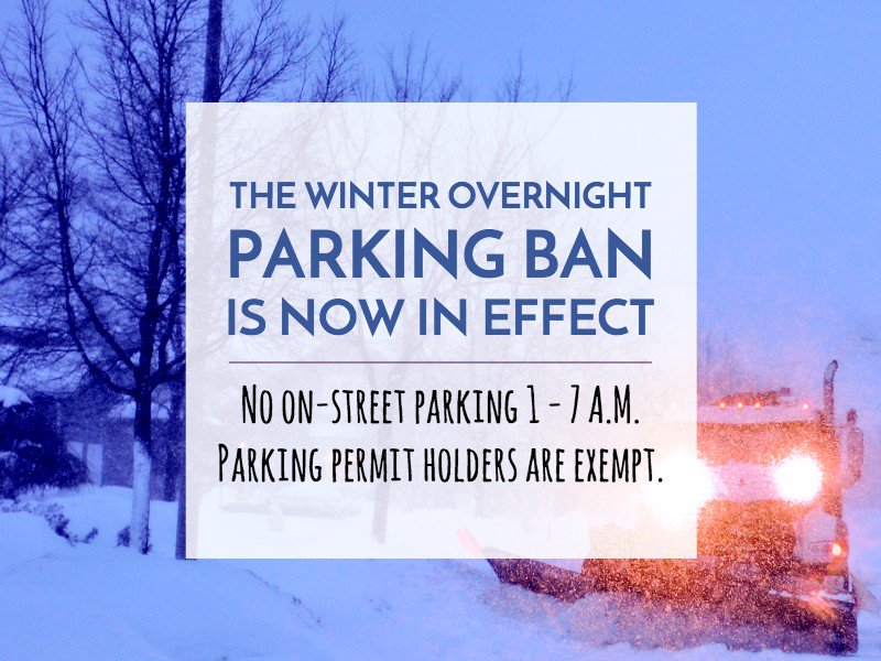ottawacity's tweet photo. The overnight winter parking ban is in effect tonight. No parking on #ottcity streets between 1am-7am. https://t.co/AJIY7xxLHj