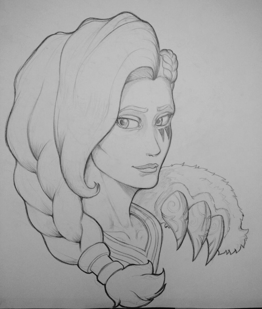 MikeKatar's tweet image. #Sketchuary day 12: #Tyra from @PaladinsGame. I love playing this girl :D