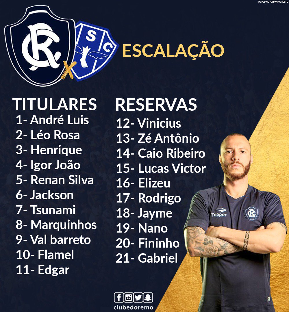 BrennoRayol's tweet photo. @ClubeDoRemo já escalado pro clássico! #rexpa #rexpaz https://t.co/pYx96Ruasu