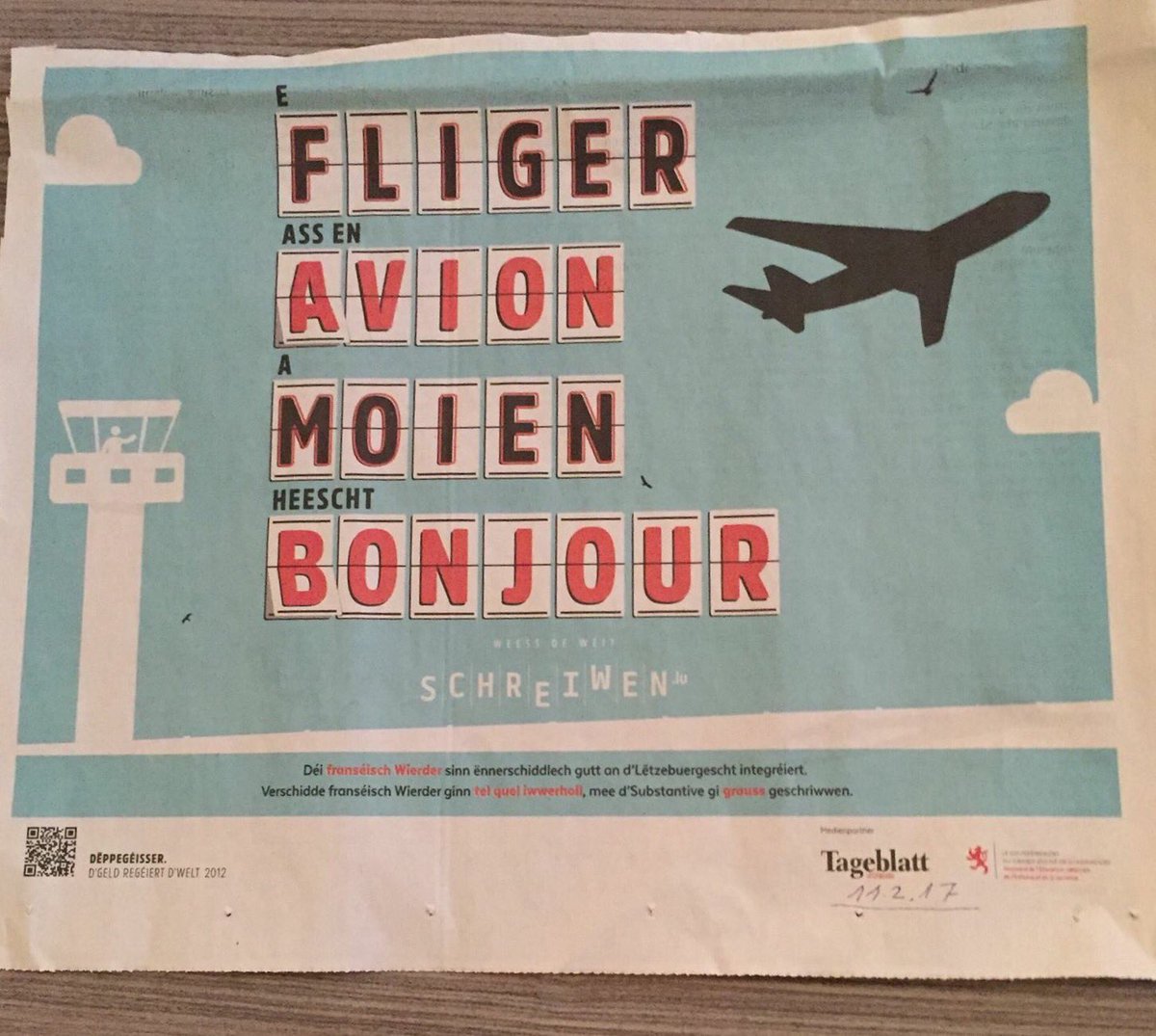 #schreiwen.lu #dgeldregeiertdwelt #dëppegéisser #tageblatt <a href="/tageblatt_lu/">Tageblatt</a>