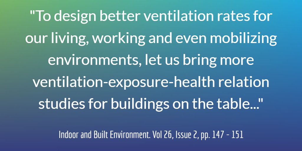 airmidhealthgrp's tweet image. Studies of relationship between ventilation, #pollution exposure &amp;amp; environmental #health of buildings bit.ly/2kuB5DJ #IAQ