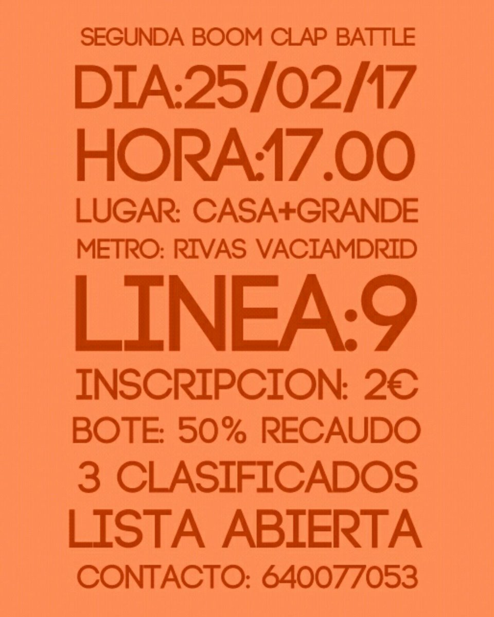 BoomClapRivas's tweet photo. Se viene la segunda clasificatoria, los 3 ganadores se clasifican para batalla en escenario. 
Como siempre chavales! https://t.co/HuGORoIhQy